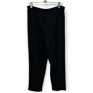 EILEEN FISHER Black Stretch Wool Crepe Pants Pull On Size Medium Normcore Basic